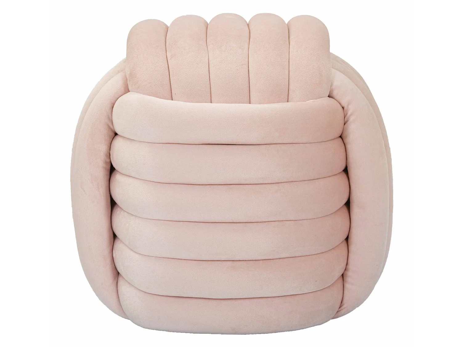 Pouf Design en Velours "Softy" 45cm Rose