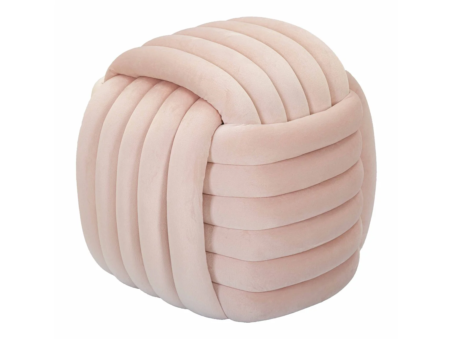 Pouf Design en Velours "Softy" 45cm Rose