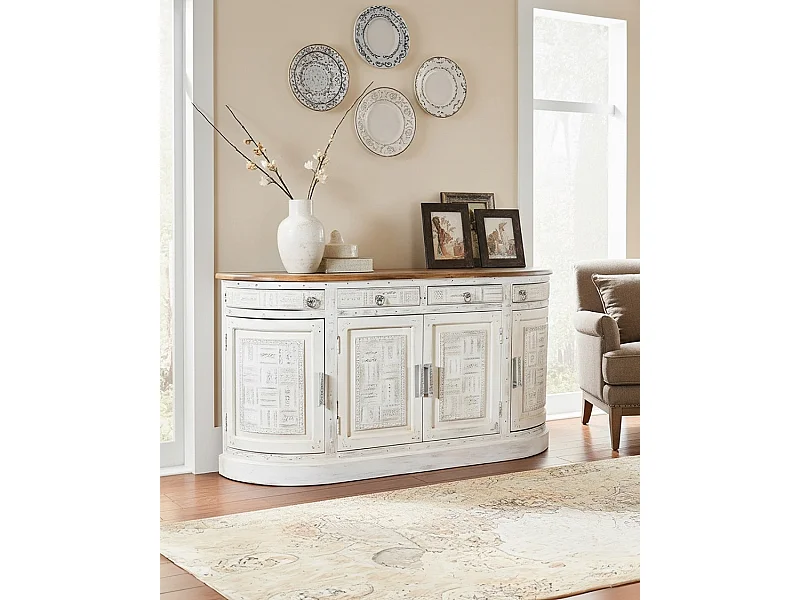 Argo - Enfilade en bois massif de manguier blanc