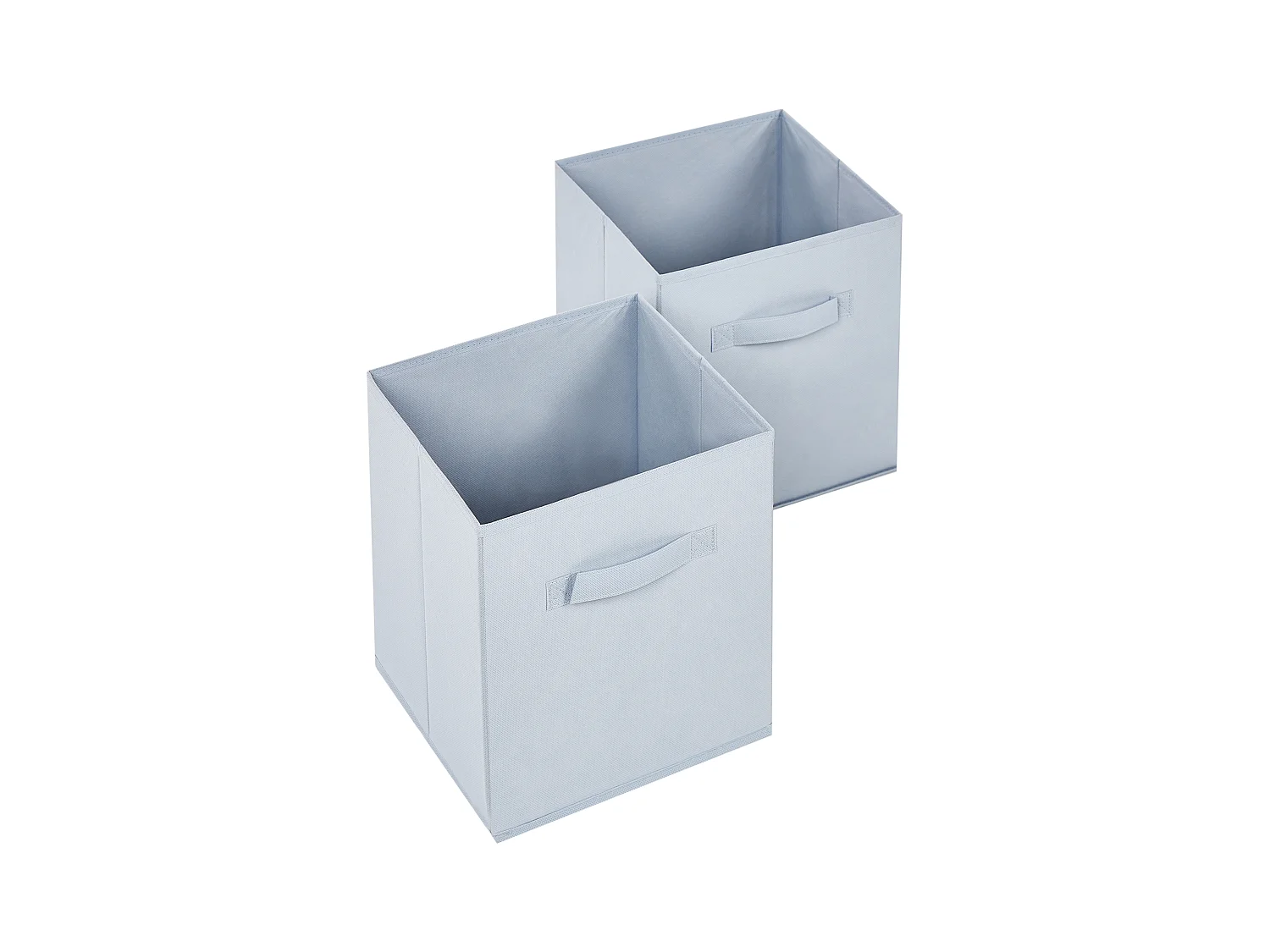 Bücherregal mit 3 Regalebenen Bücherregal Kinderzimmer Spanplatte mit Vliesstoffboxen Weiß Darlot