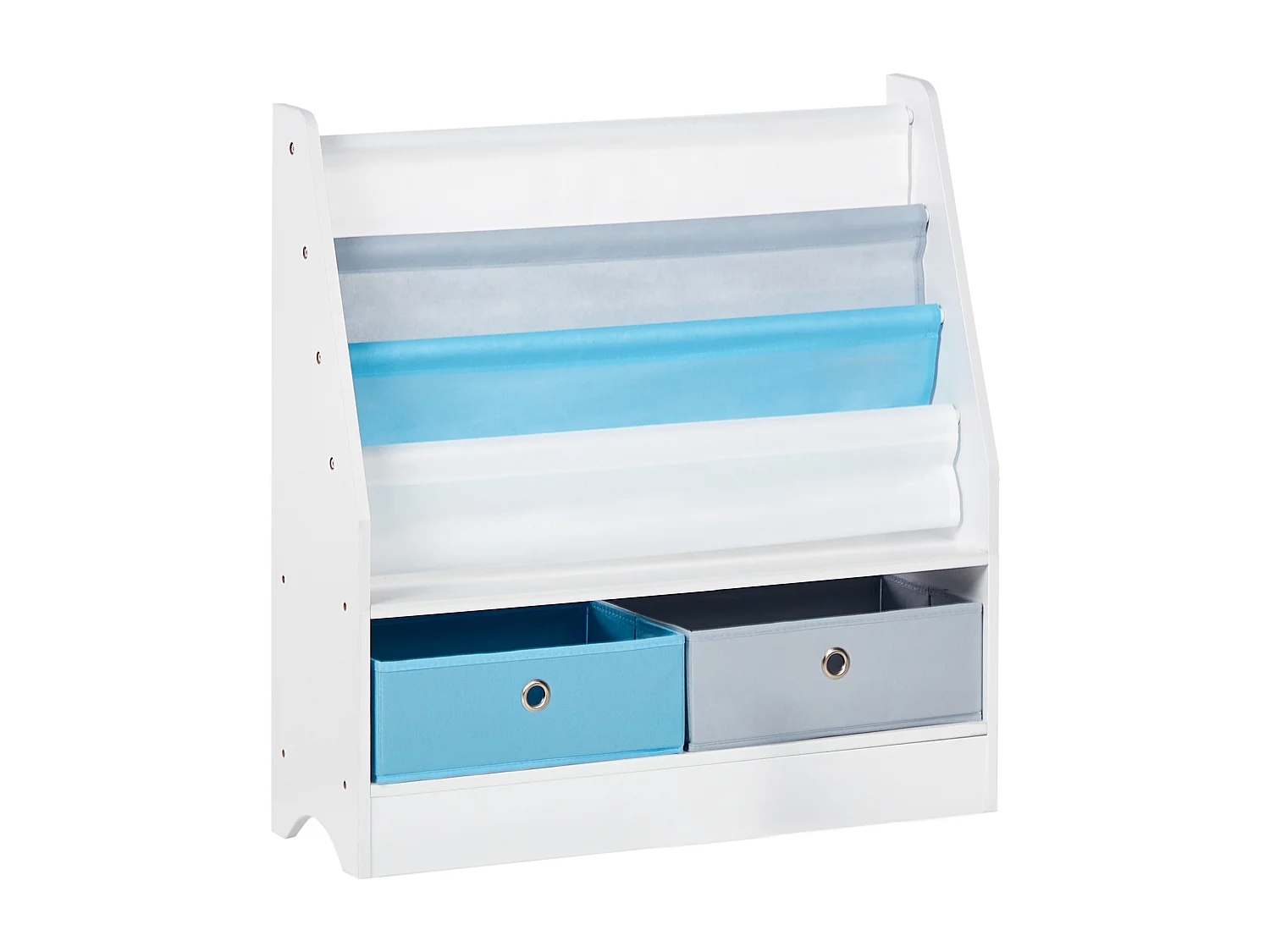 Bibliothèque 3 étagères TUMBY 74 cm Blanc