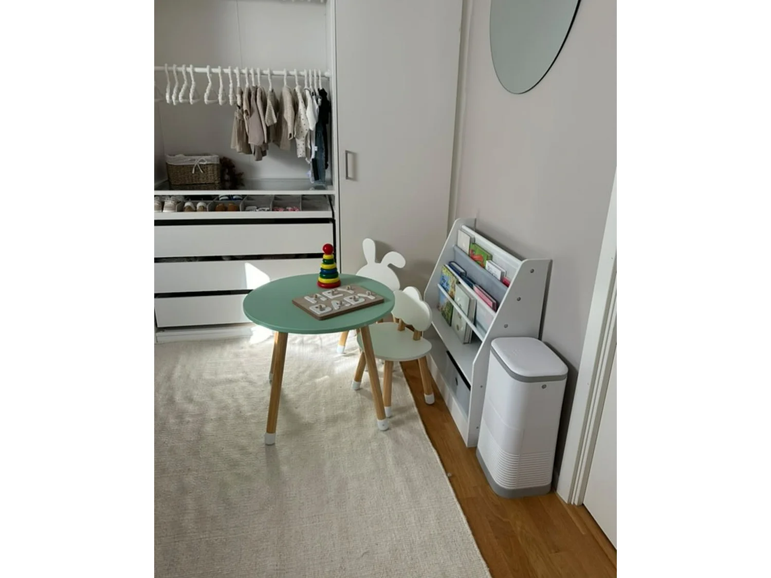 Bibliothèque 3 étagères TUMBY 74 cm Blanc
