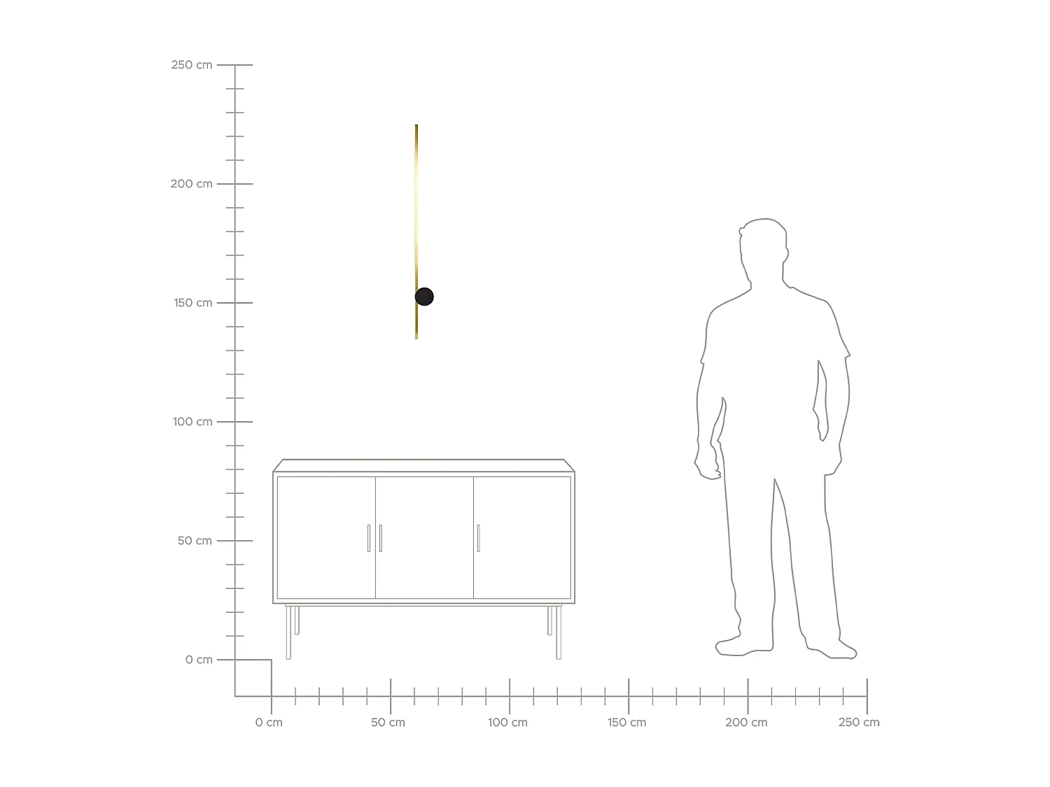 Lampe murale LED INGENIO Métal Doré