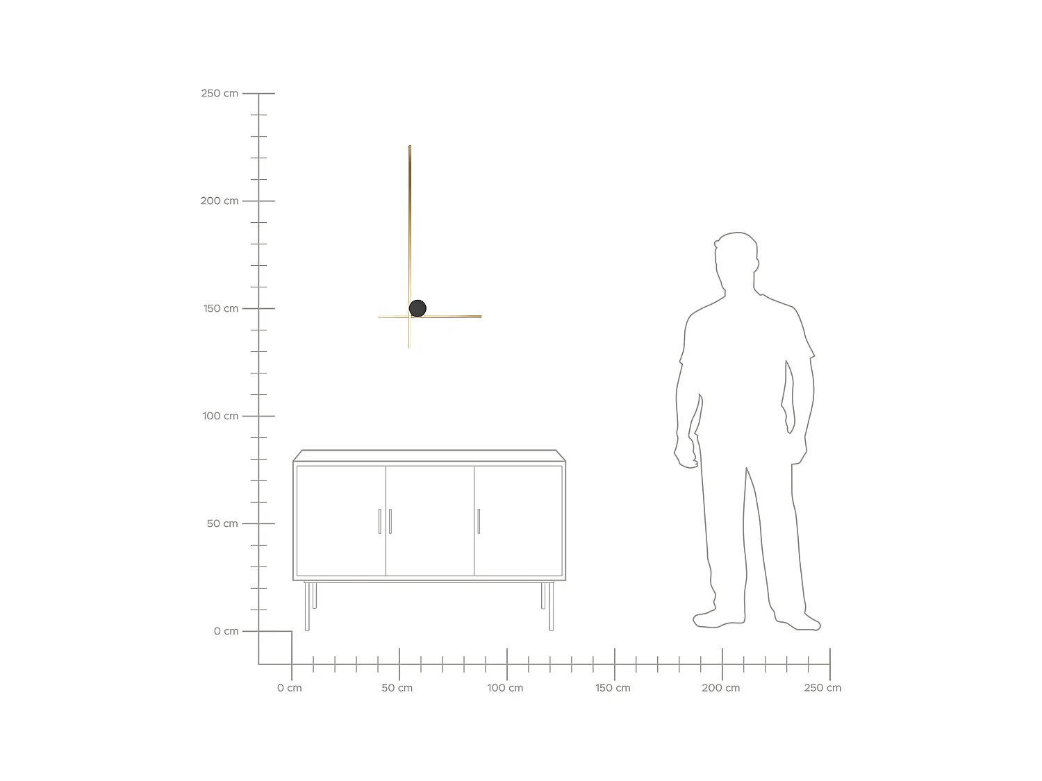 Lampe murale LED NUEVO Métal Doré