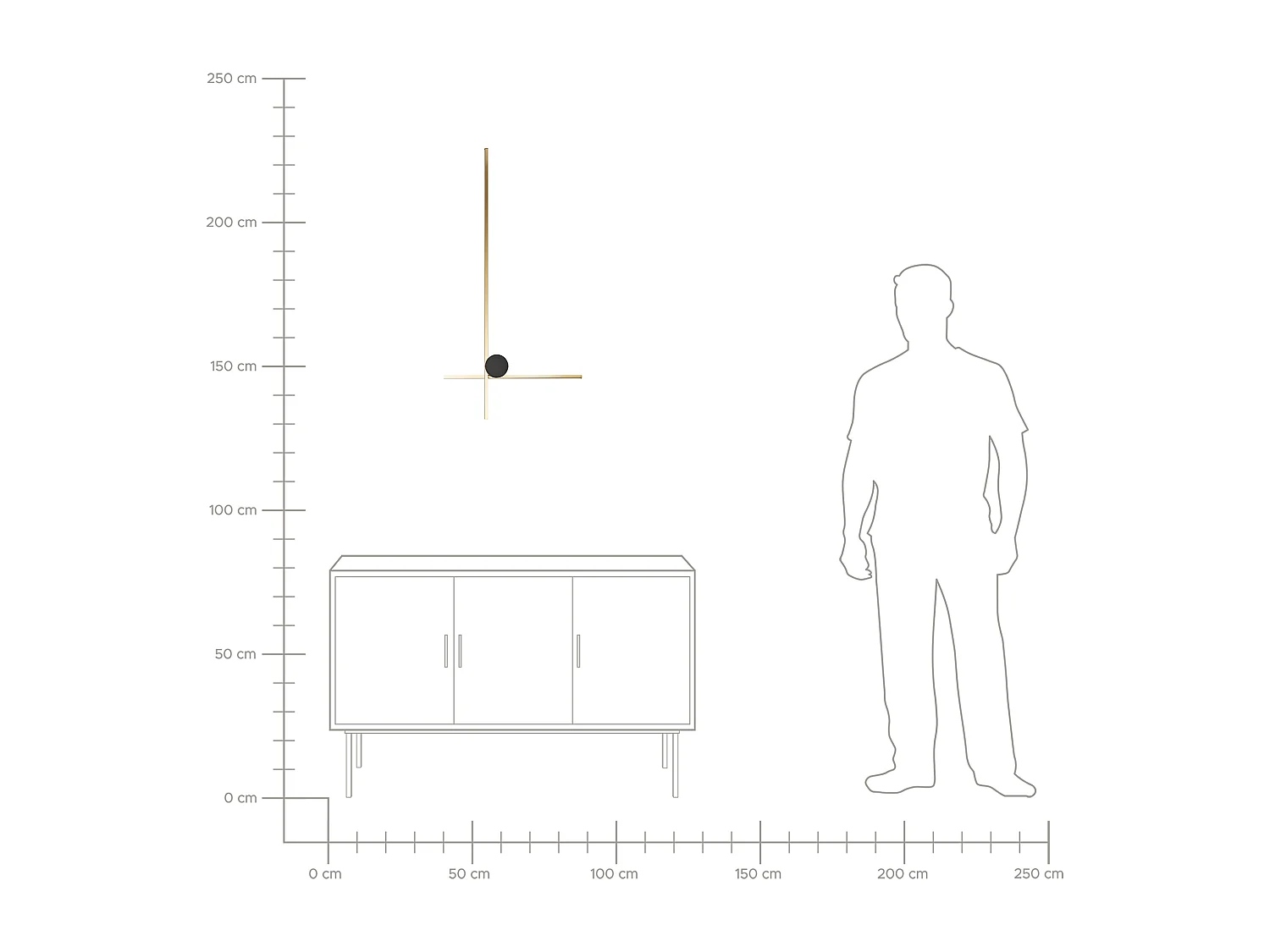 Lampe murale LED NUEVO Métal Doré