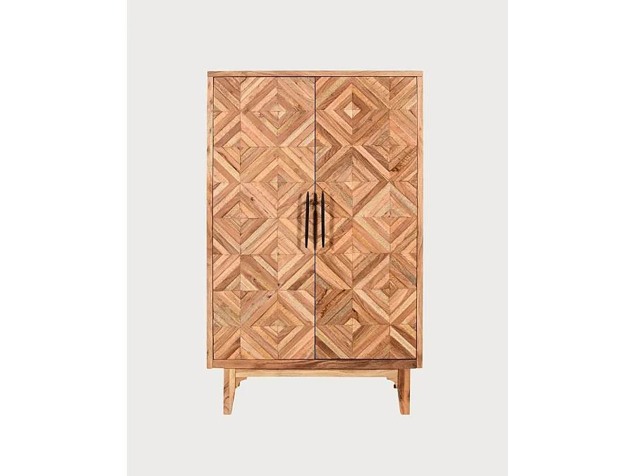 Naya - Armoirette en bois massif de manguier 2 portes