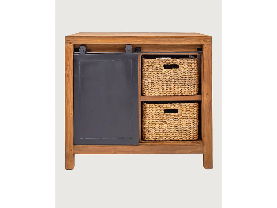 Boxel - Meuble salle de bain en bois de teck recycle