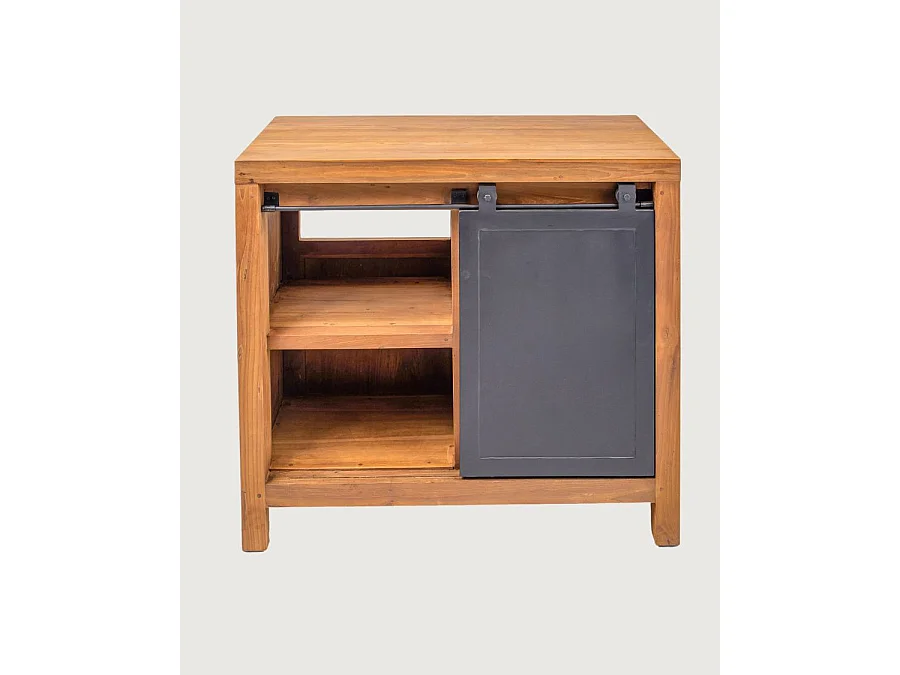 Boxel - Meuble salle de bain en bois de teck recycle