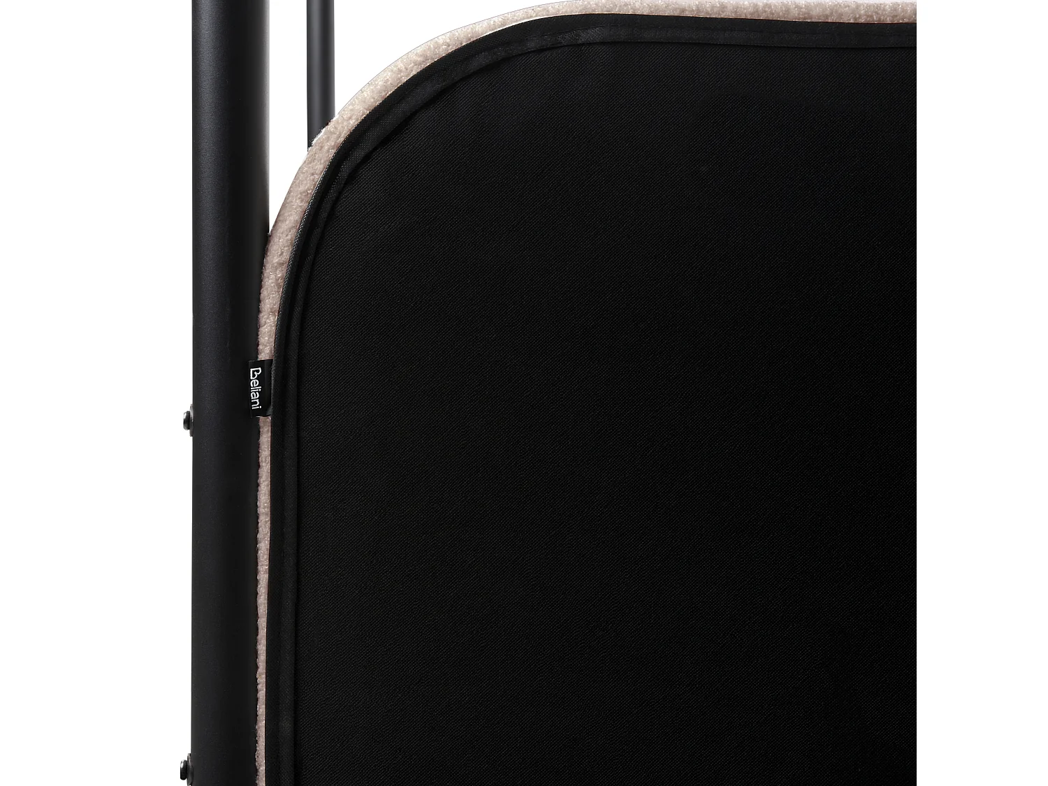 Cama con dosel Bouclé DANNEMOIS 160 x 200 cm Gris pardo