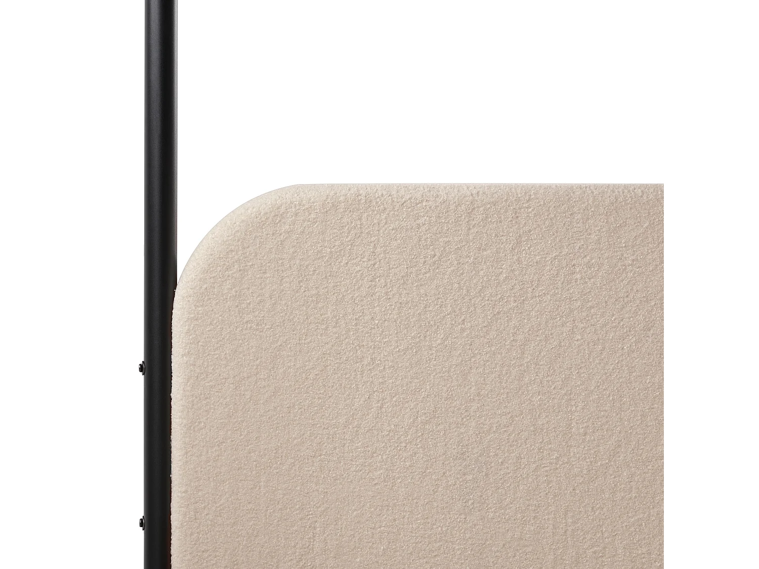 Cama con dosel Bouclé DANNEMOIS 160 x 200 cm Gris pardo