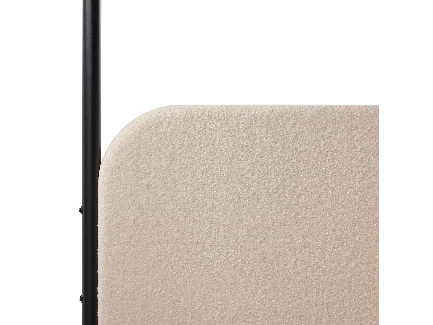 Lit à baldaquin Bouclé DANNEMOIS 160 x 200 cm Taupe