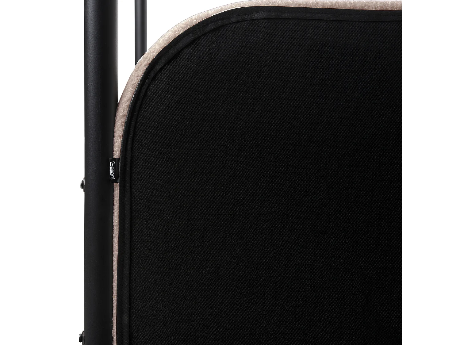 Lit à baldaquin Bouclé DANNEMOIS 180 x 200 cm Taupe