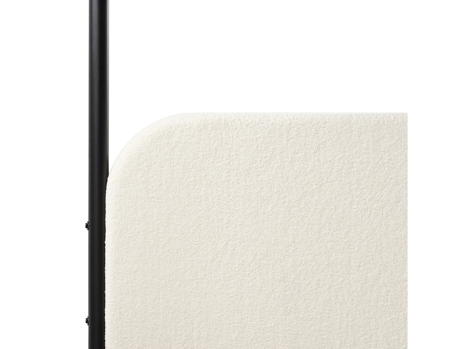 Letto a baldacchino Bouclé DANNEMOIS 160 x 200 cm Bianco sporco