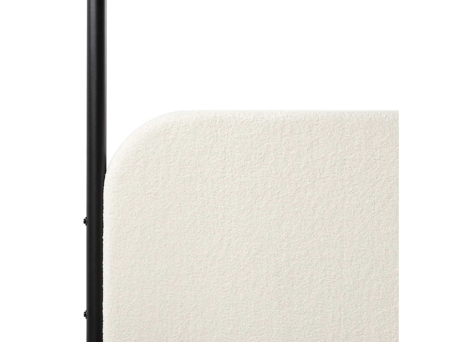 Himmelbett Bouclé DANNEMOIS 180 x 200 cm Cremeweiss