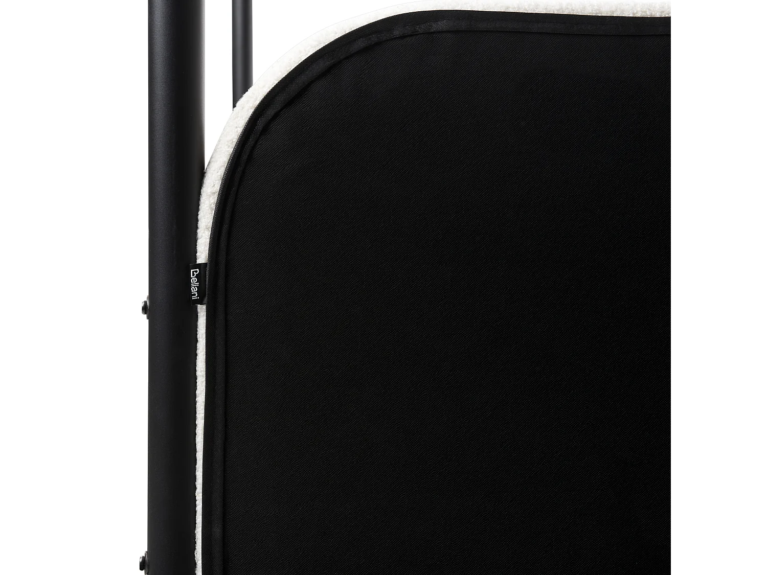 Himmelbett Bouclé DANNEMOIS 180 x 200 cm Cremeweiss