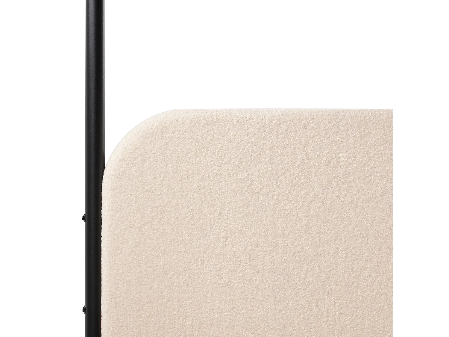 Lit à baldaquin Bouclé DANNEMOIS 140 x 200 cm Beige