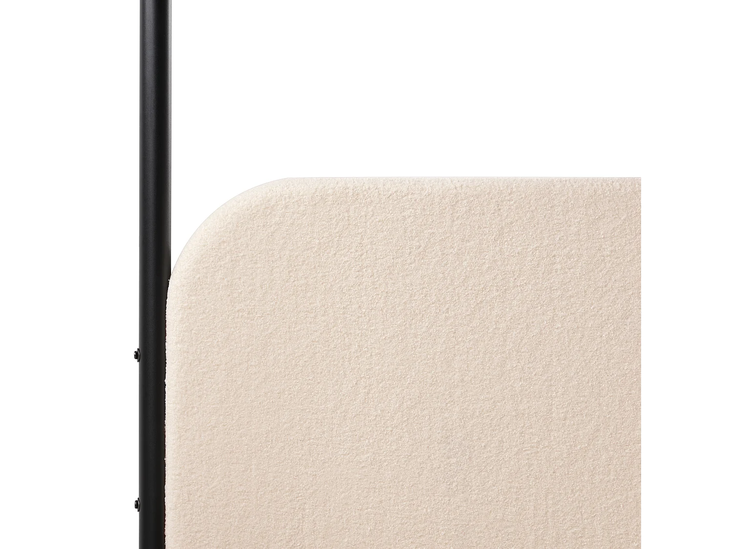 Letto a baldacchino Bouclé DANNEMOIS 160 x 200 cm Beige