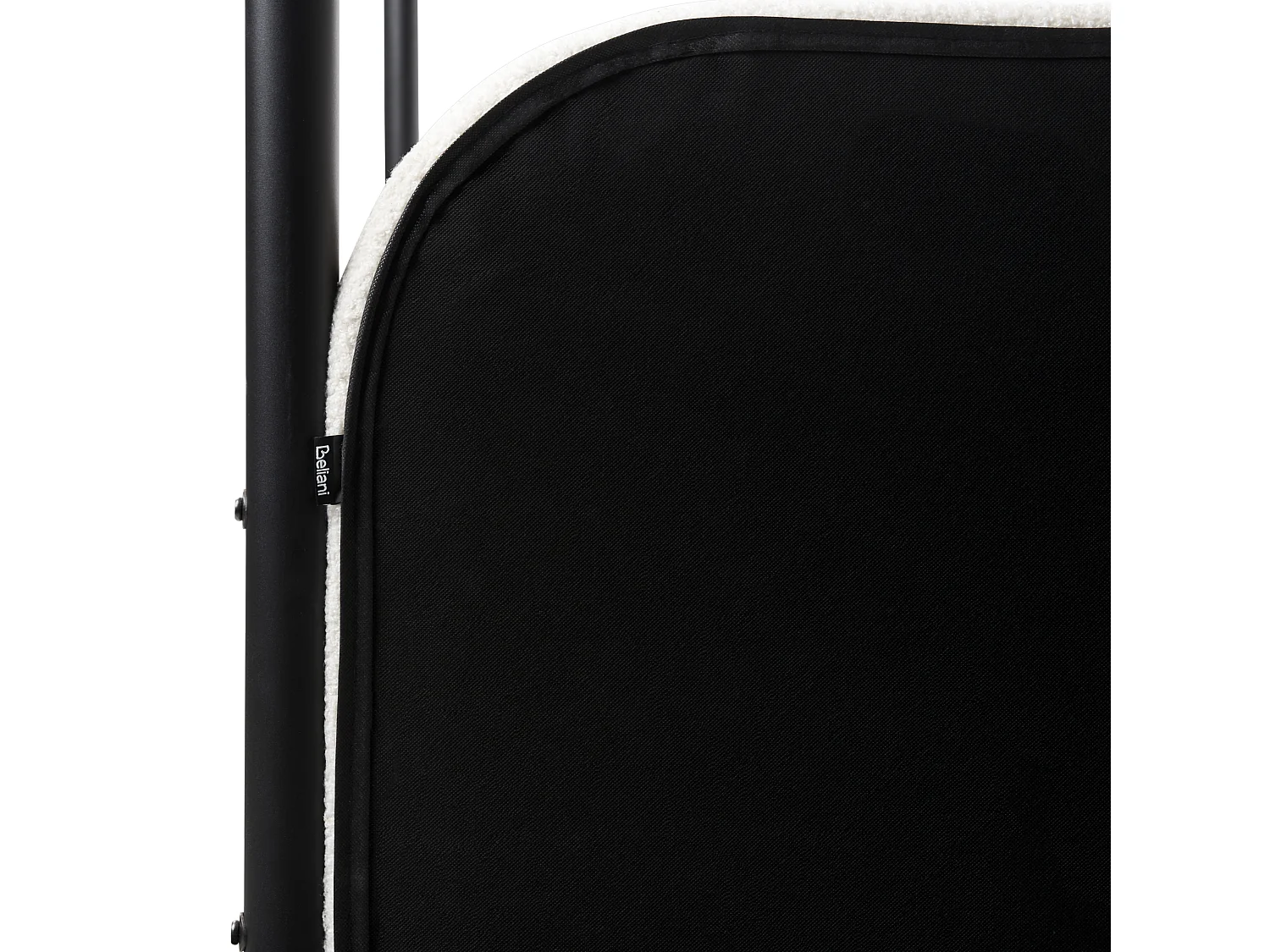 Himmelbett Bouclé DANNEMOIS 140 x 200 cm Cremeweiss