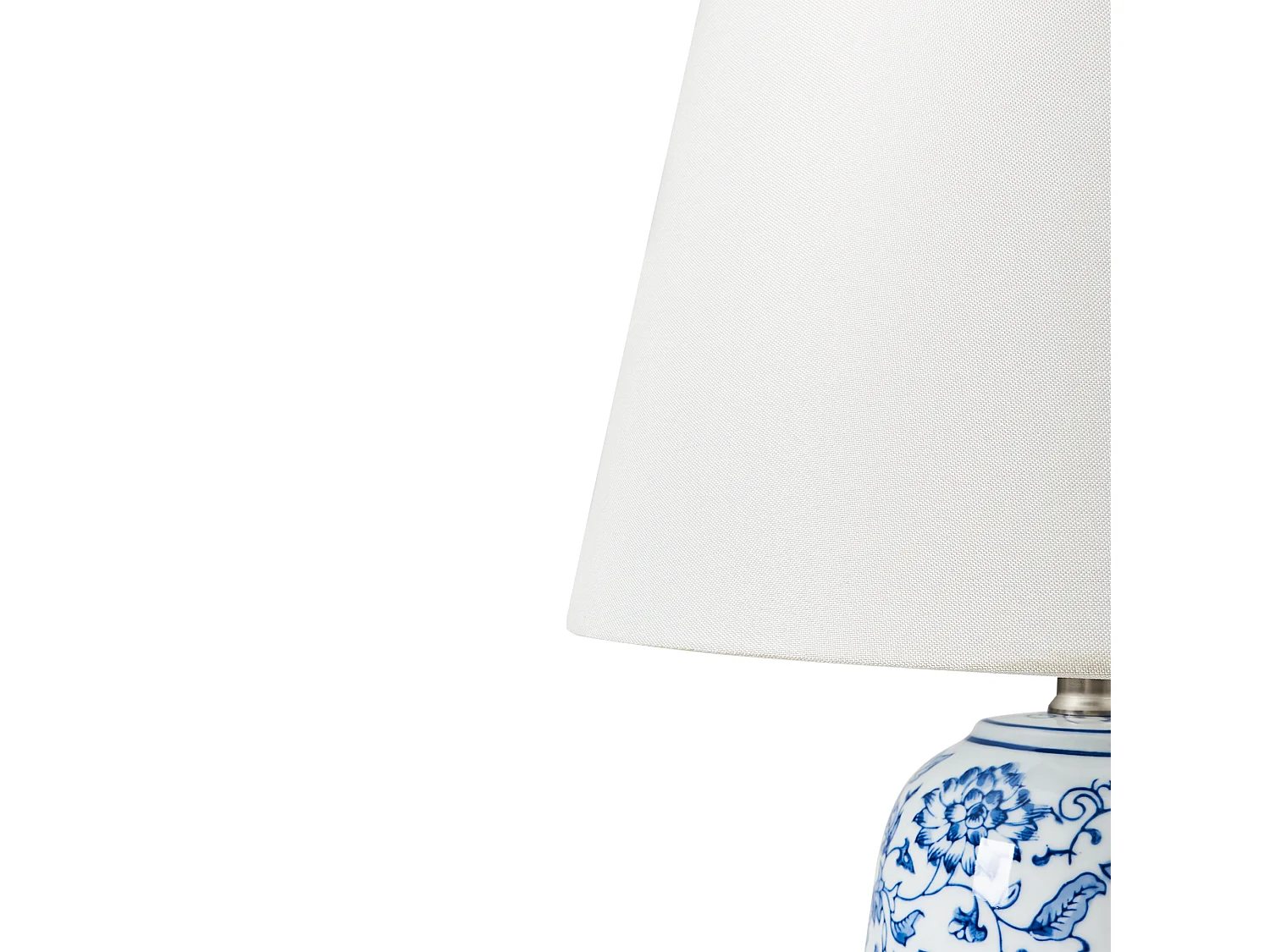 Lampe à poser AIBONITO Porcelaine Blanc/bleu