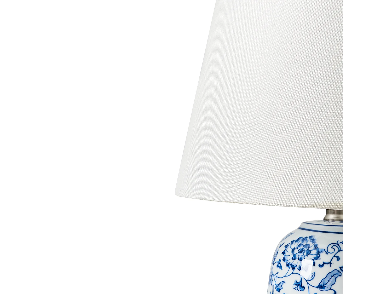 Lampe à poser AIBONITO Porcelaine Blanc/bleu