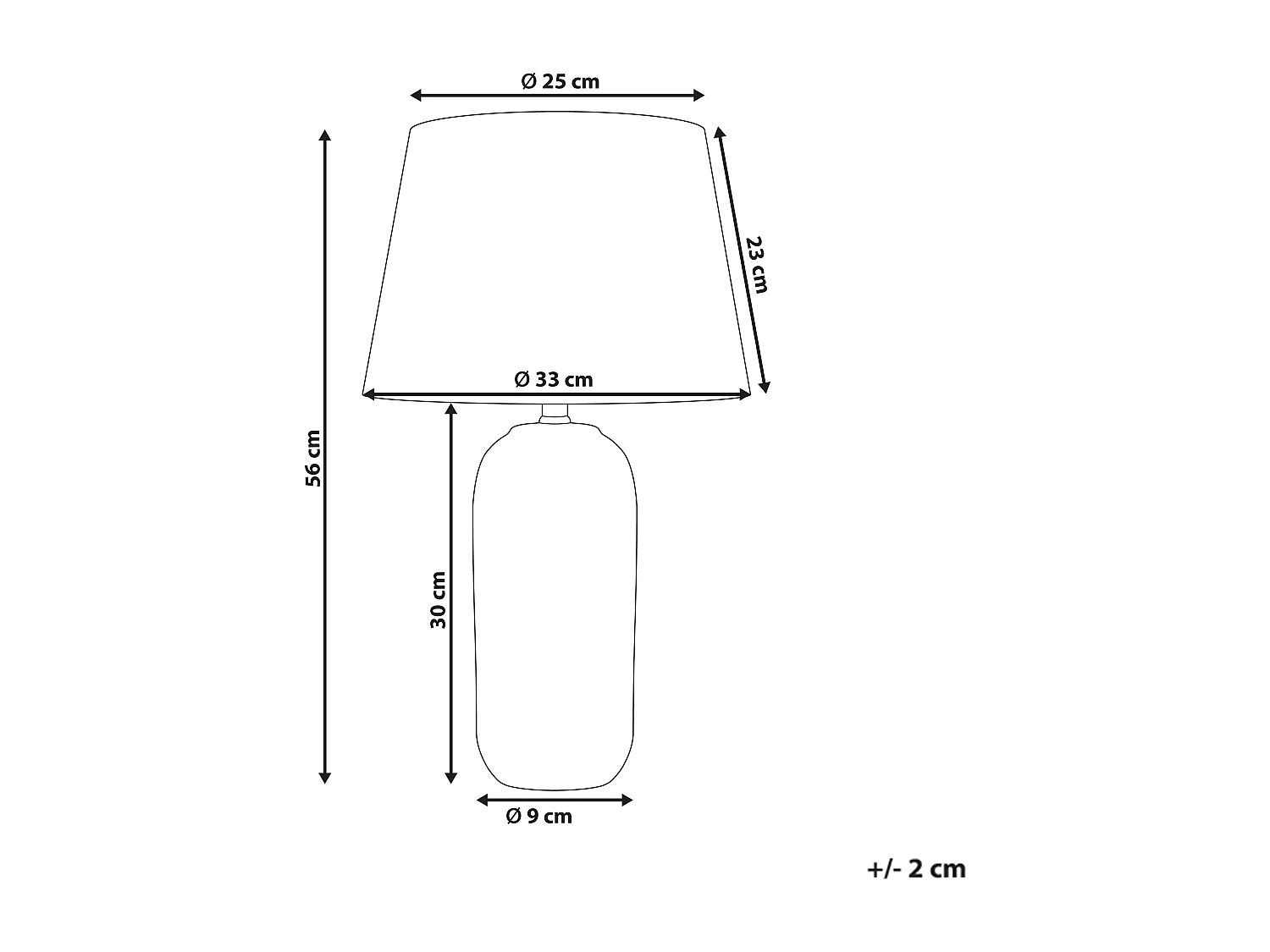 Lampe à poser AIBONITO Porcelaine Blanc/bleu