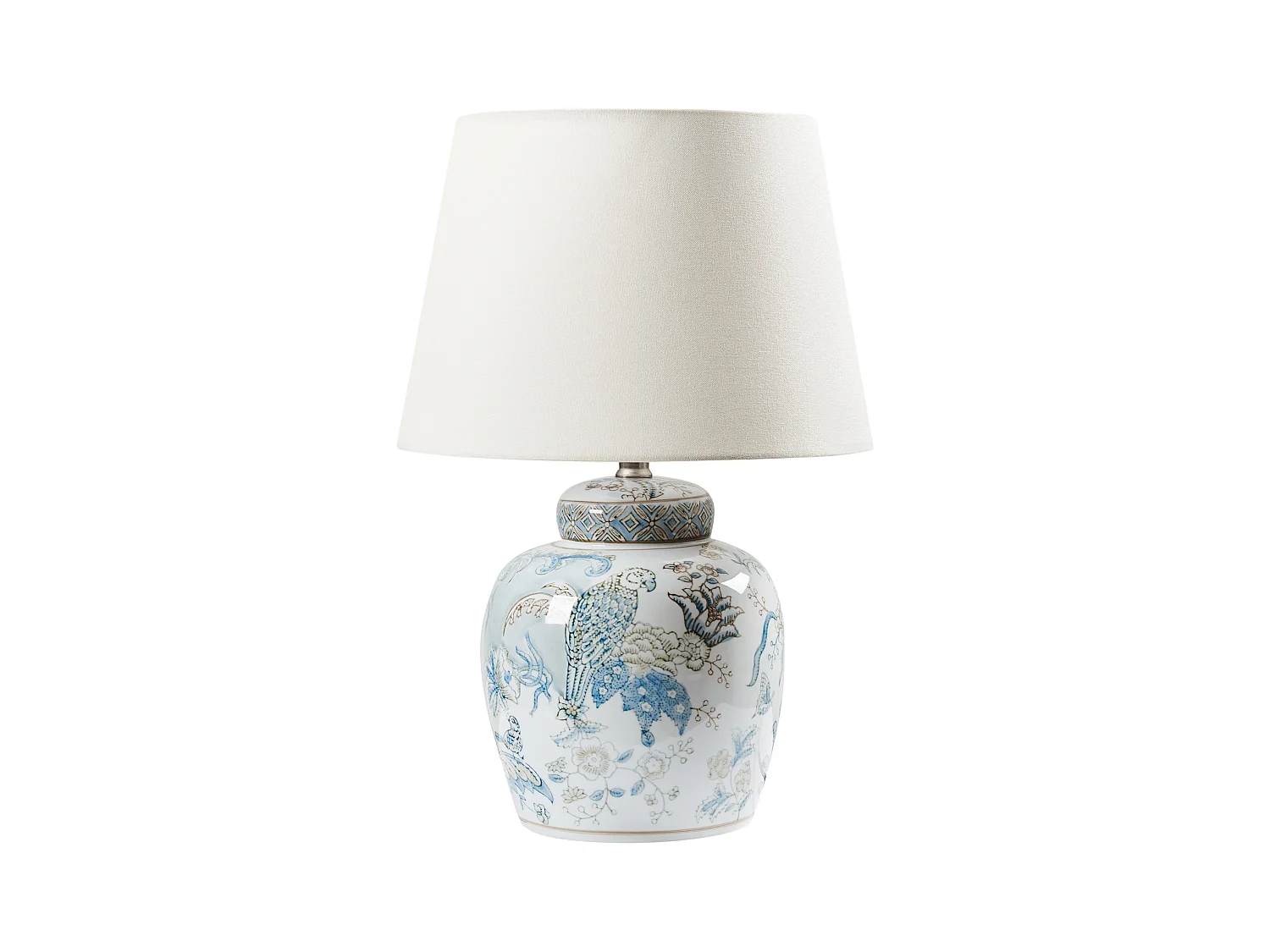 Tafellamp JAMAPA Porselein Wit/blauw