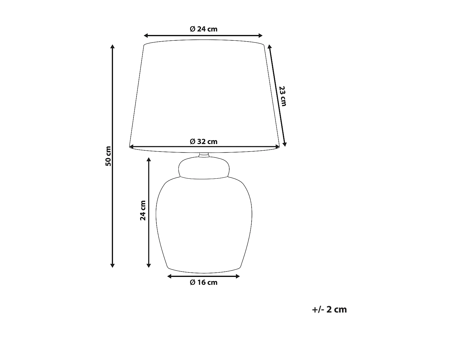 Candeeiro de mesa JAMAPA Porcelana Branco/Azul