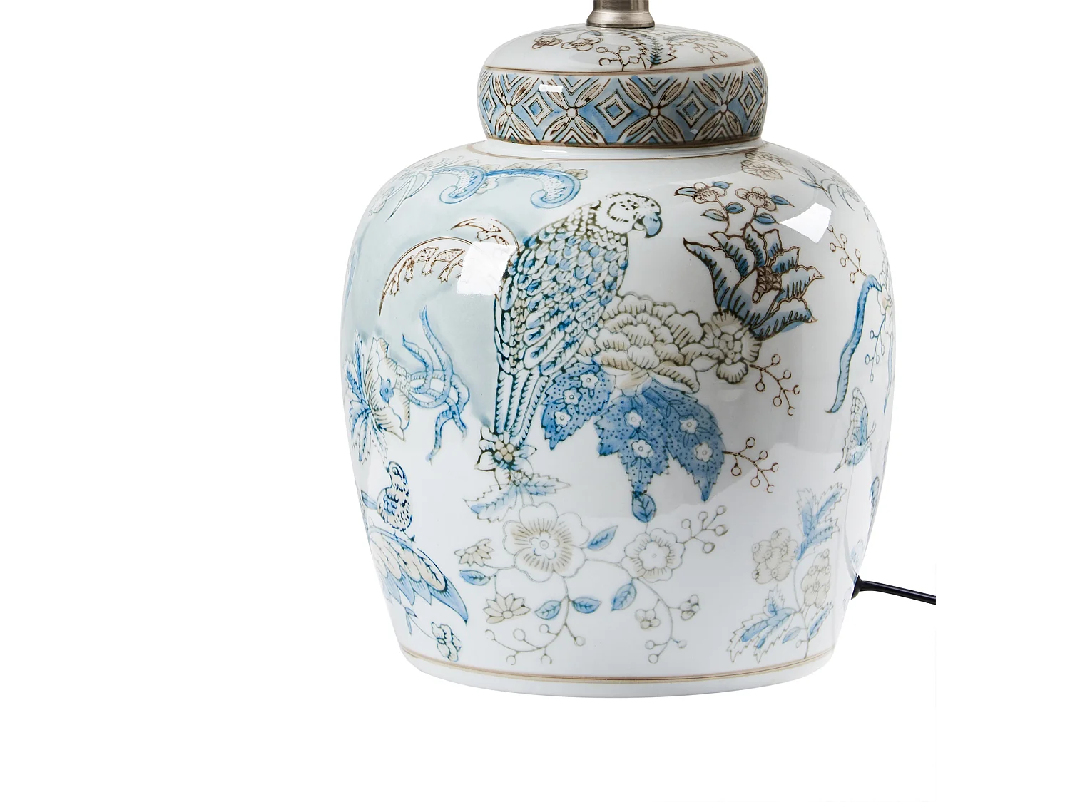 Tafellamp JAMAPA Porselein Wit/blauw