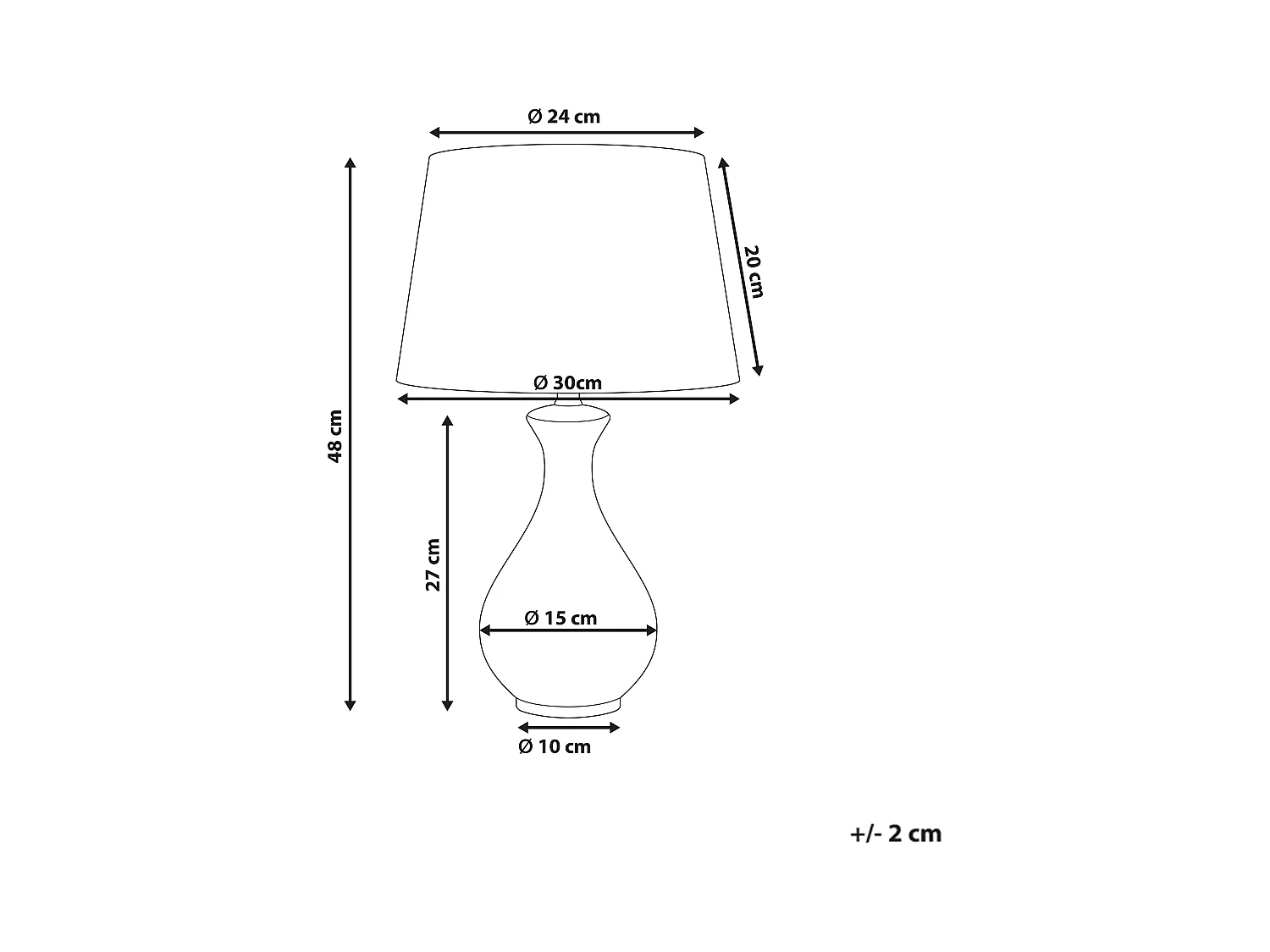Tafellamp CARMEN Porselein Wit/blauw