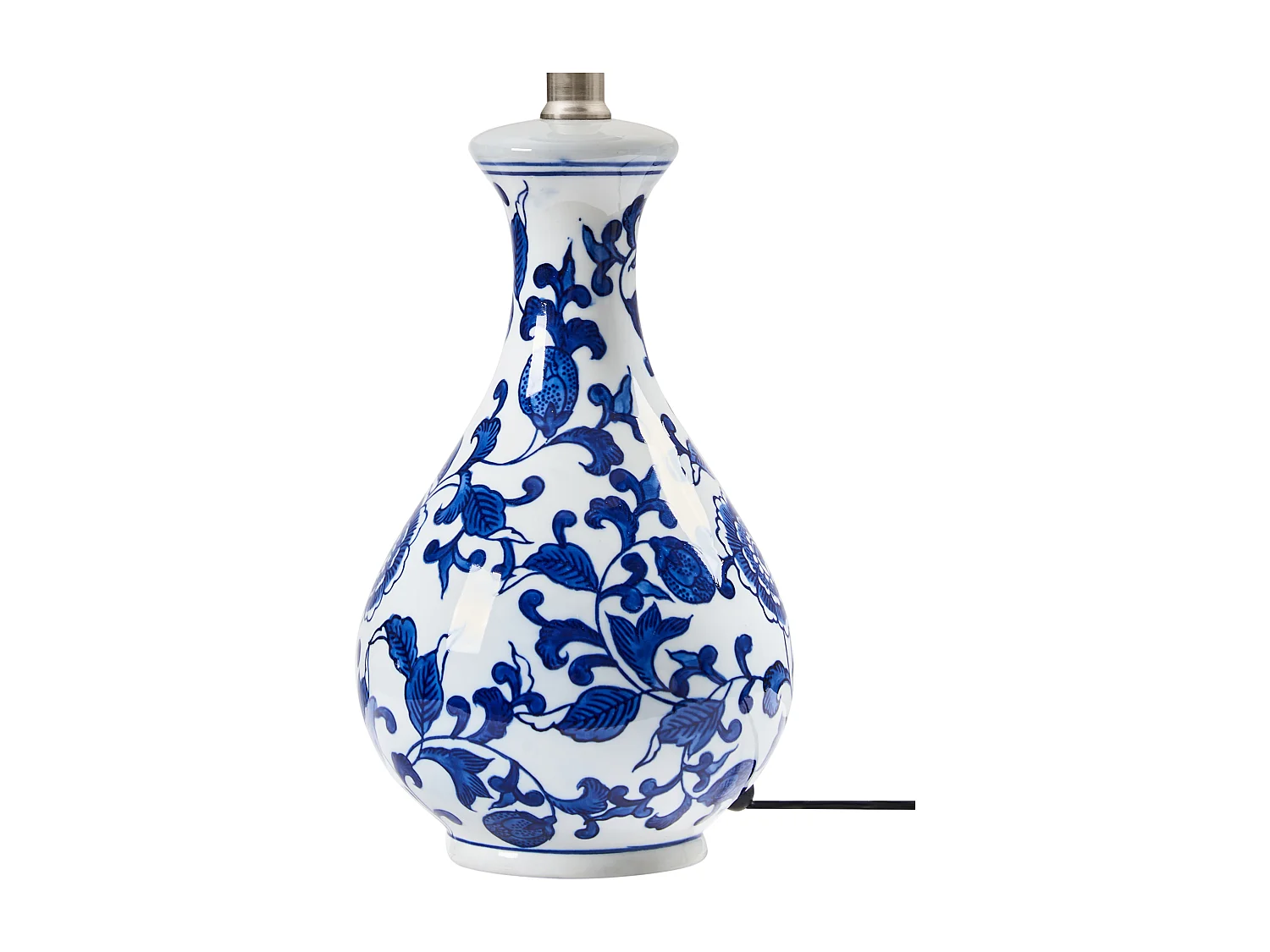 Lampe à poser CARMEN Porcelaine Blanc/bleu