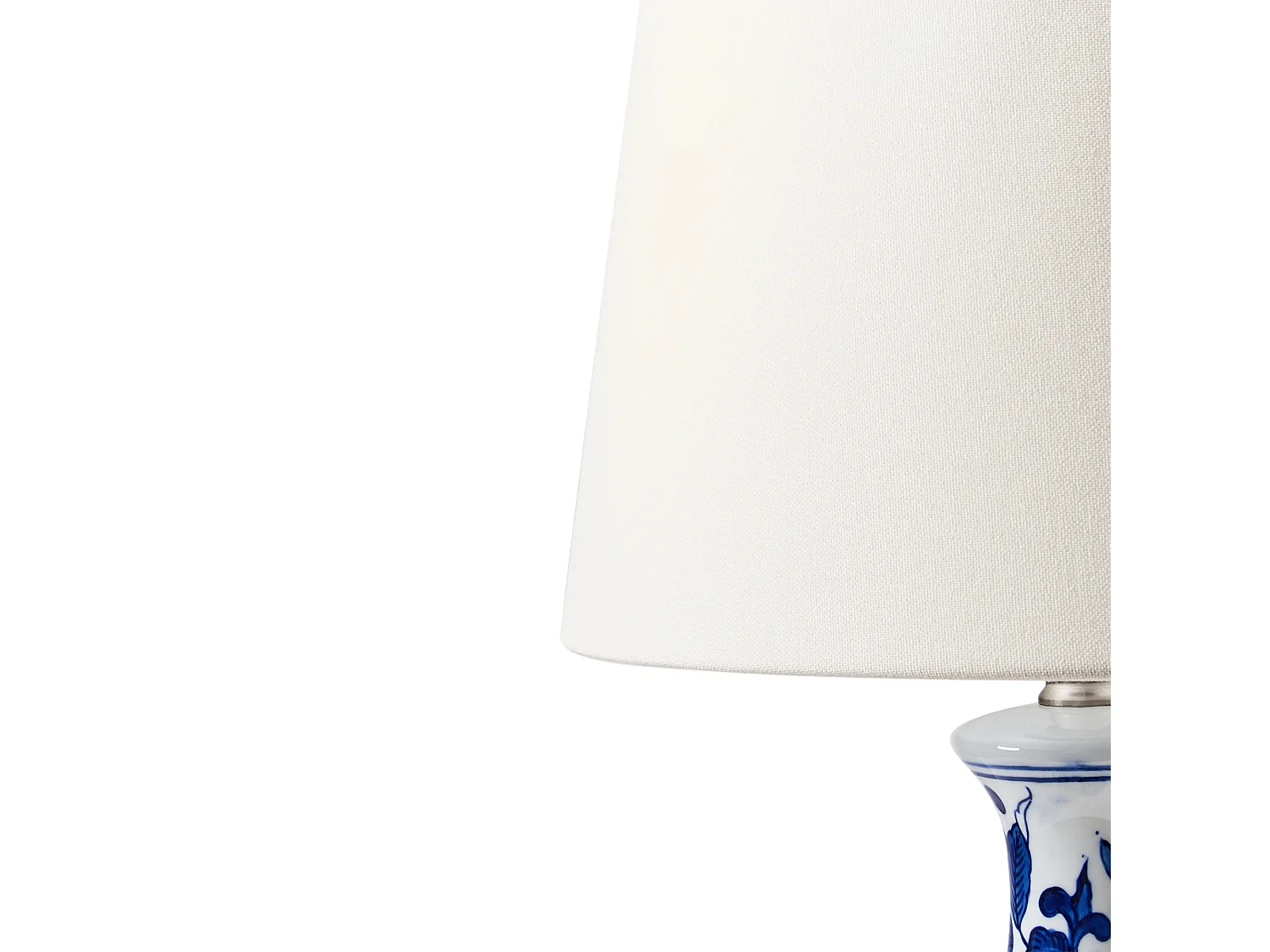 Lampe à poser CARMEN Porcelaine Blanc/bleu