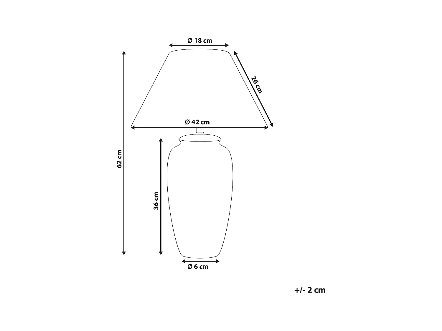 Tafellamp ANGELES Porselein Blauw
