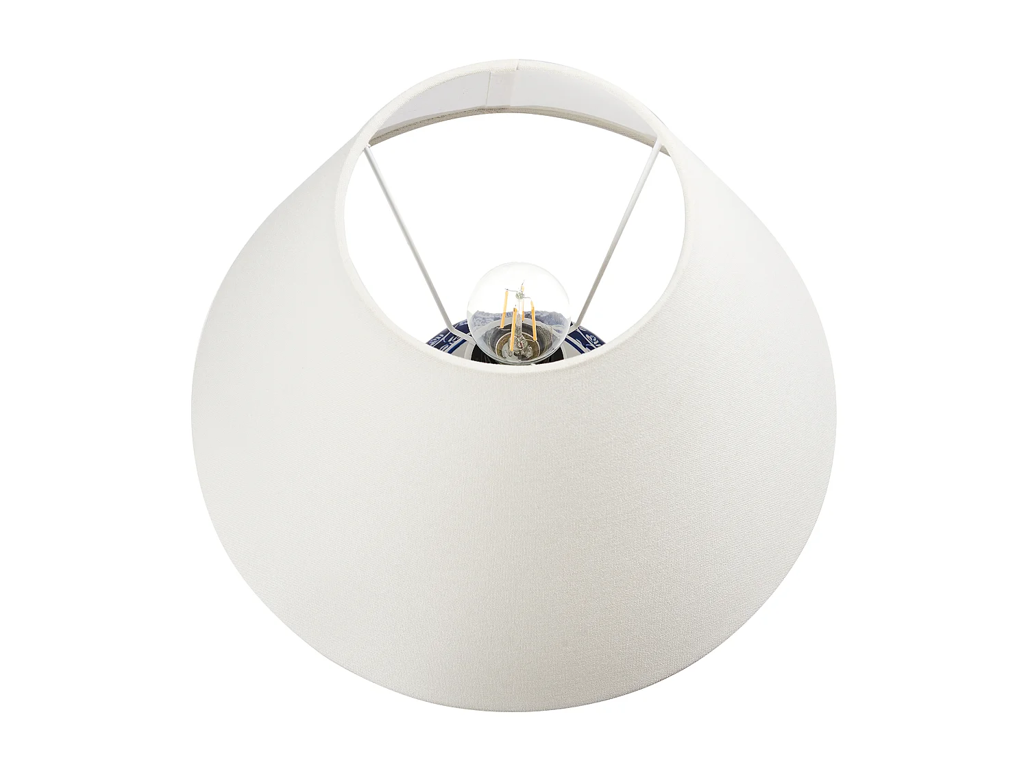 Lampe à poser ANGELES Porcelaine Bleu