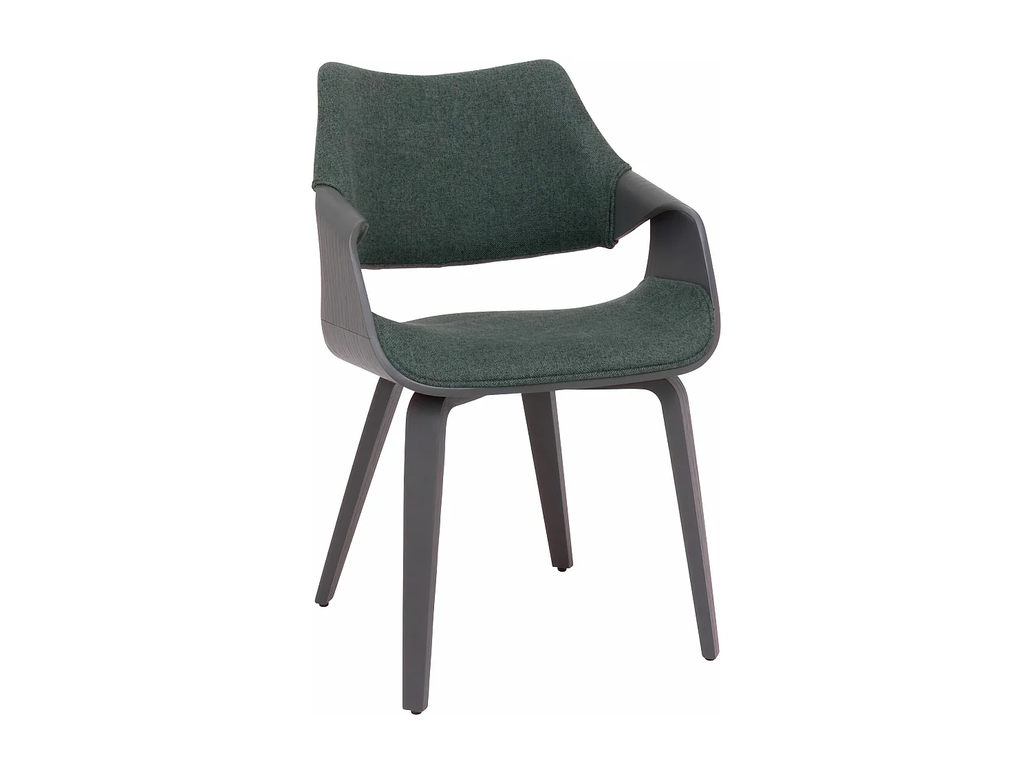 Autriche - Fauteuil tapissé 51x82x43 cm en contreplaqué et tissu vert sauge