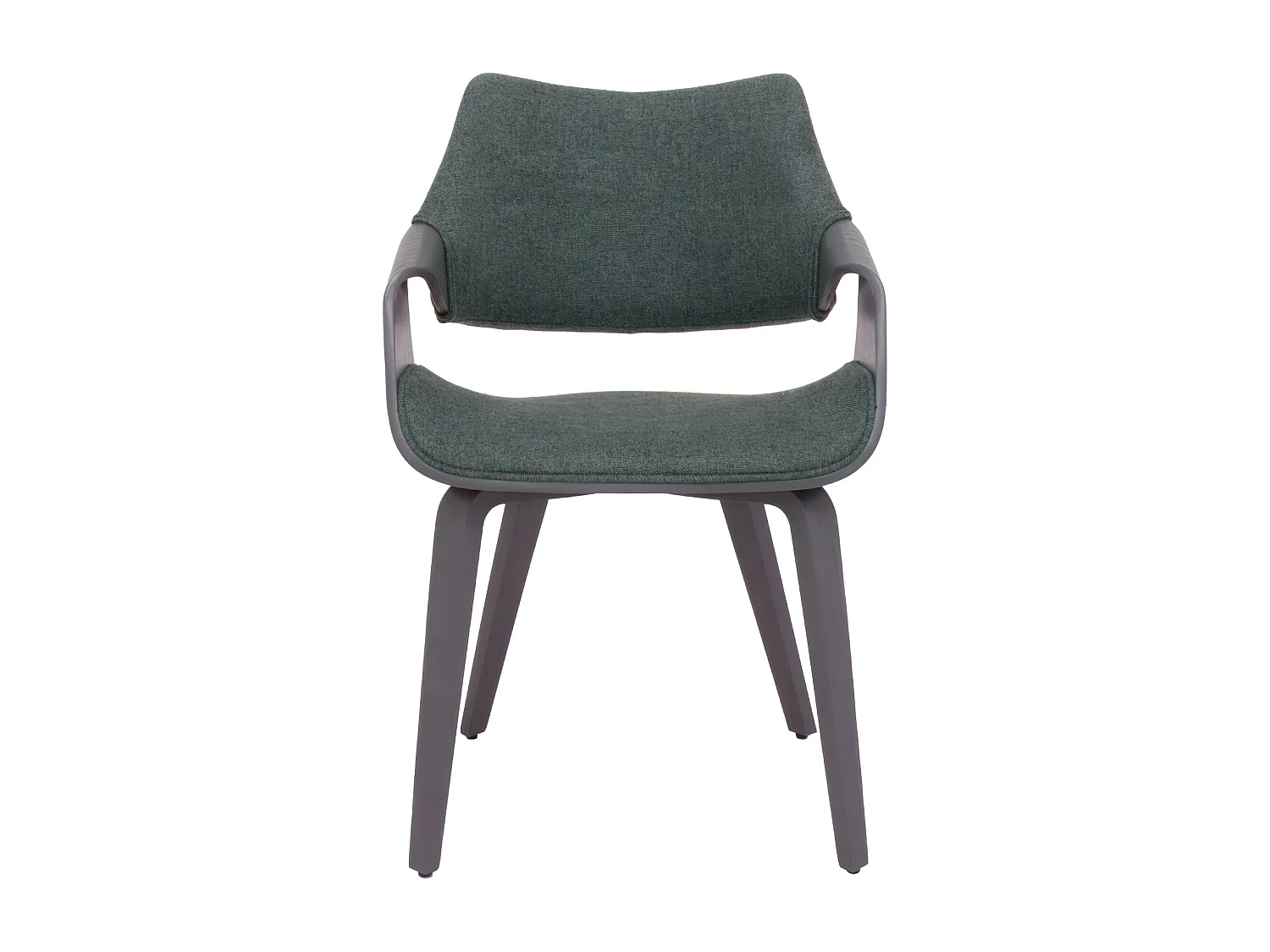 Autriche - Fauteuil tapissé 51x82x43 cm en contreplaqué et tissu vert sauge