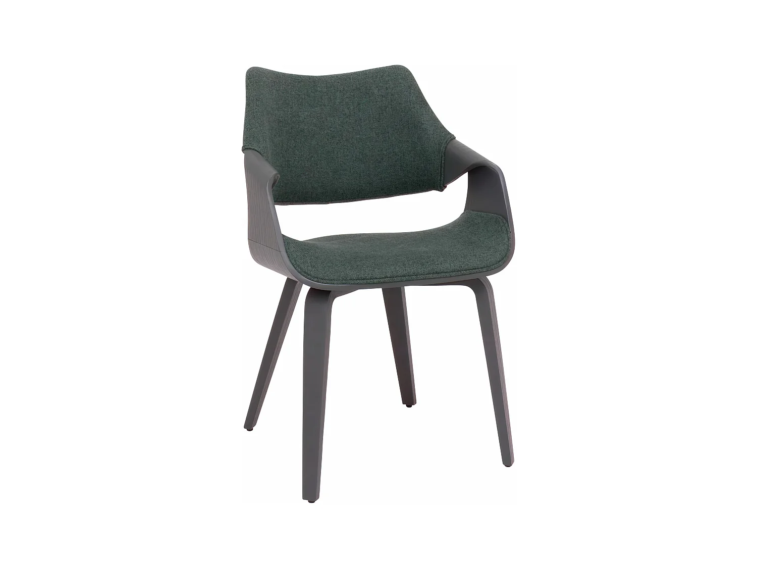 Autriche - Fauteuil tapissé 51x82x43 cm en contreplaqué et tissu vert sauge