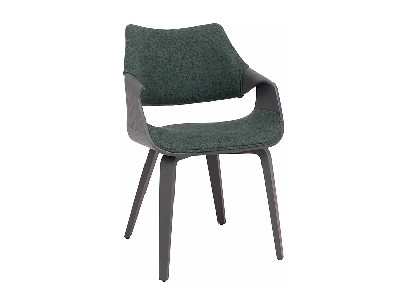 Austria - Sillón tapizado 51x82x43 cm en contrachapado y tela verde salvia