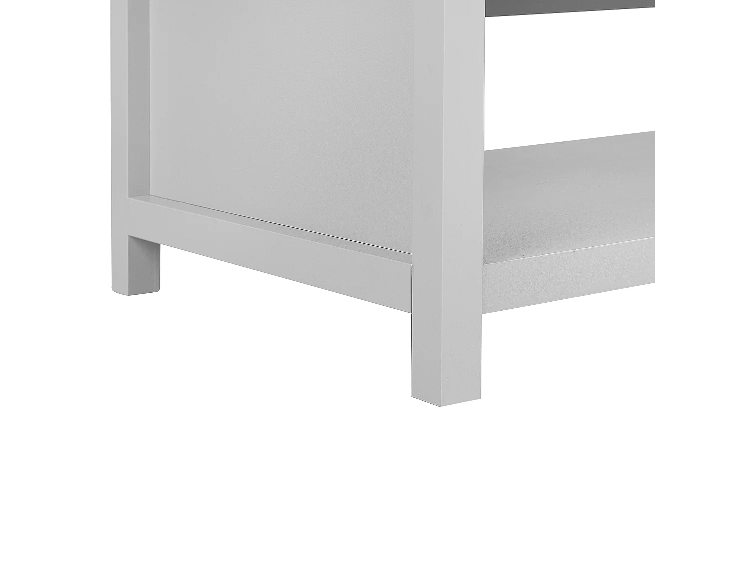 Praktischer Couchtisch MDF-Platte 1 Schublade grau/heller Holzfarbton Clio