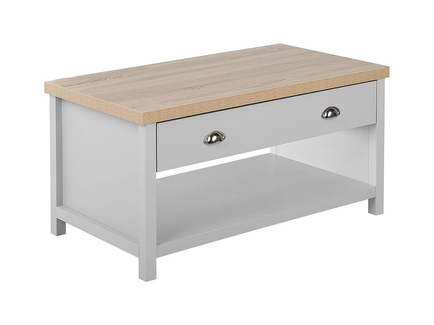 Table basse CLIO Gris clair avec rangement