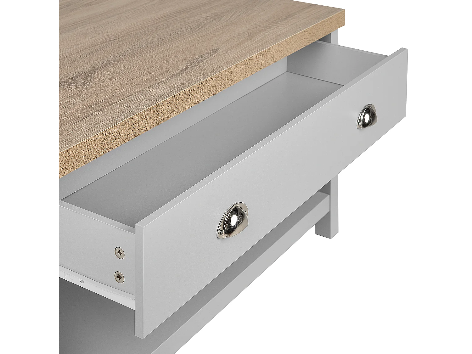 Table basse CLIO Gris clair avec rangement