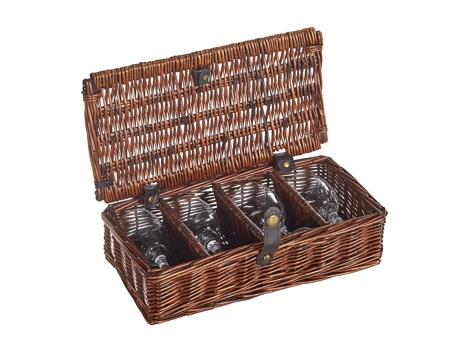 Picknickkorb PRUNEAU Geflecht Braun