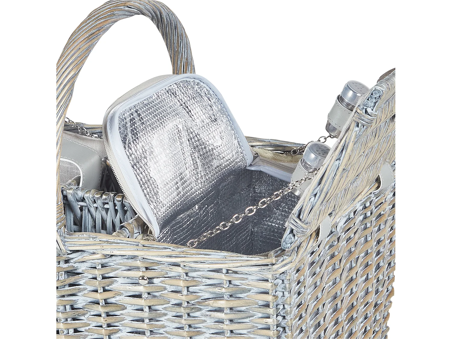 Panier de pique-nique GROSEILLE Osier Gris