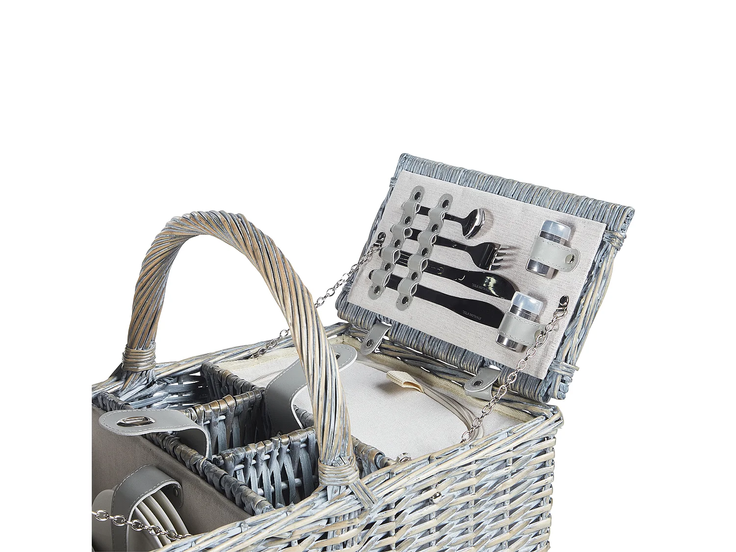 Panier de pique-nique GROSEILLE Osier Gris