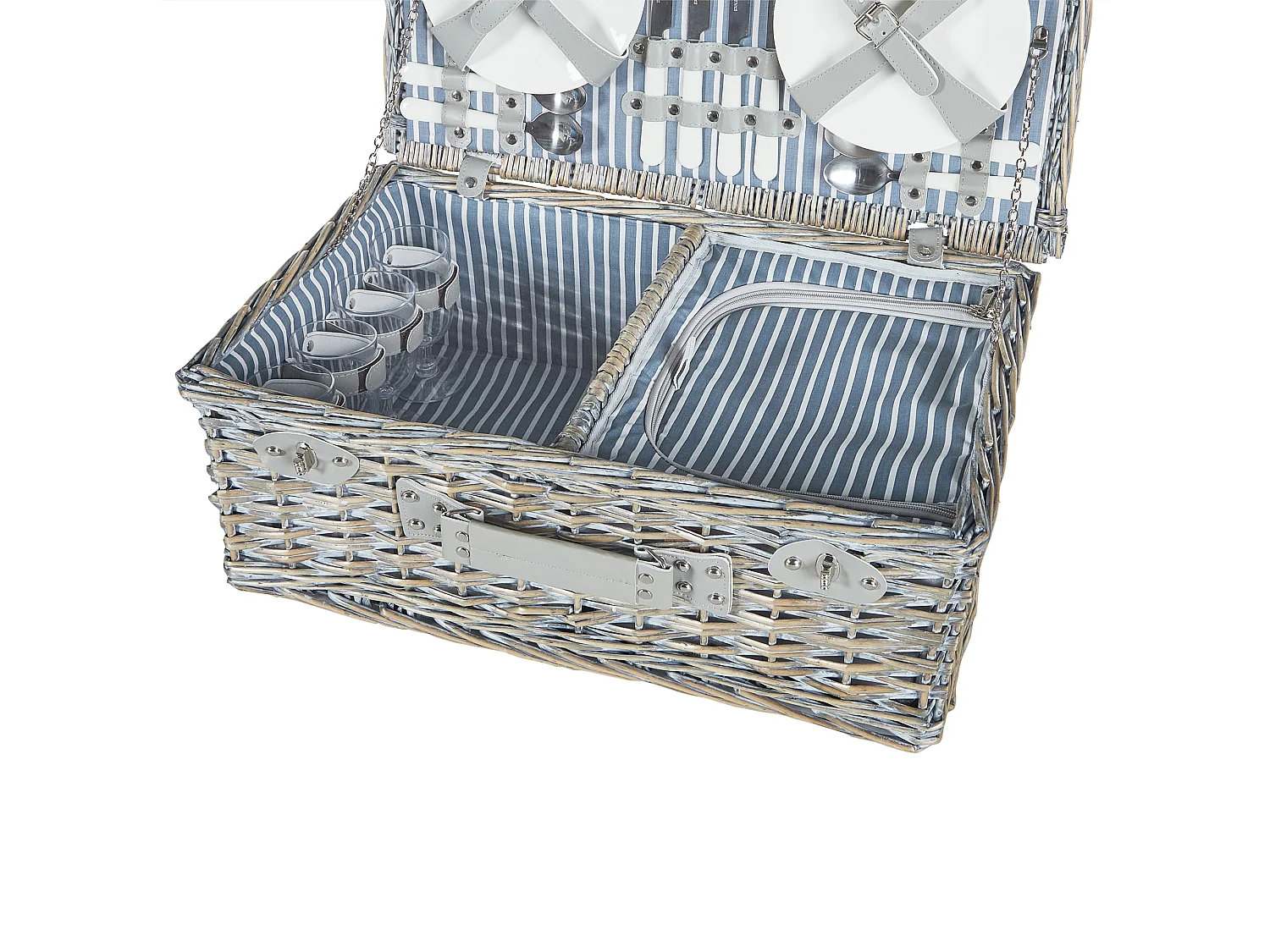 Panier de pique-nique FIGUE Osier Gris