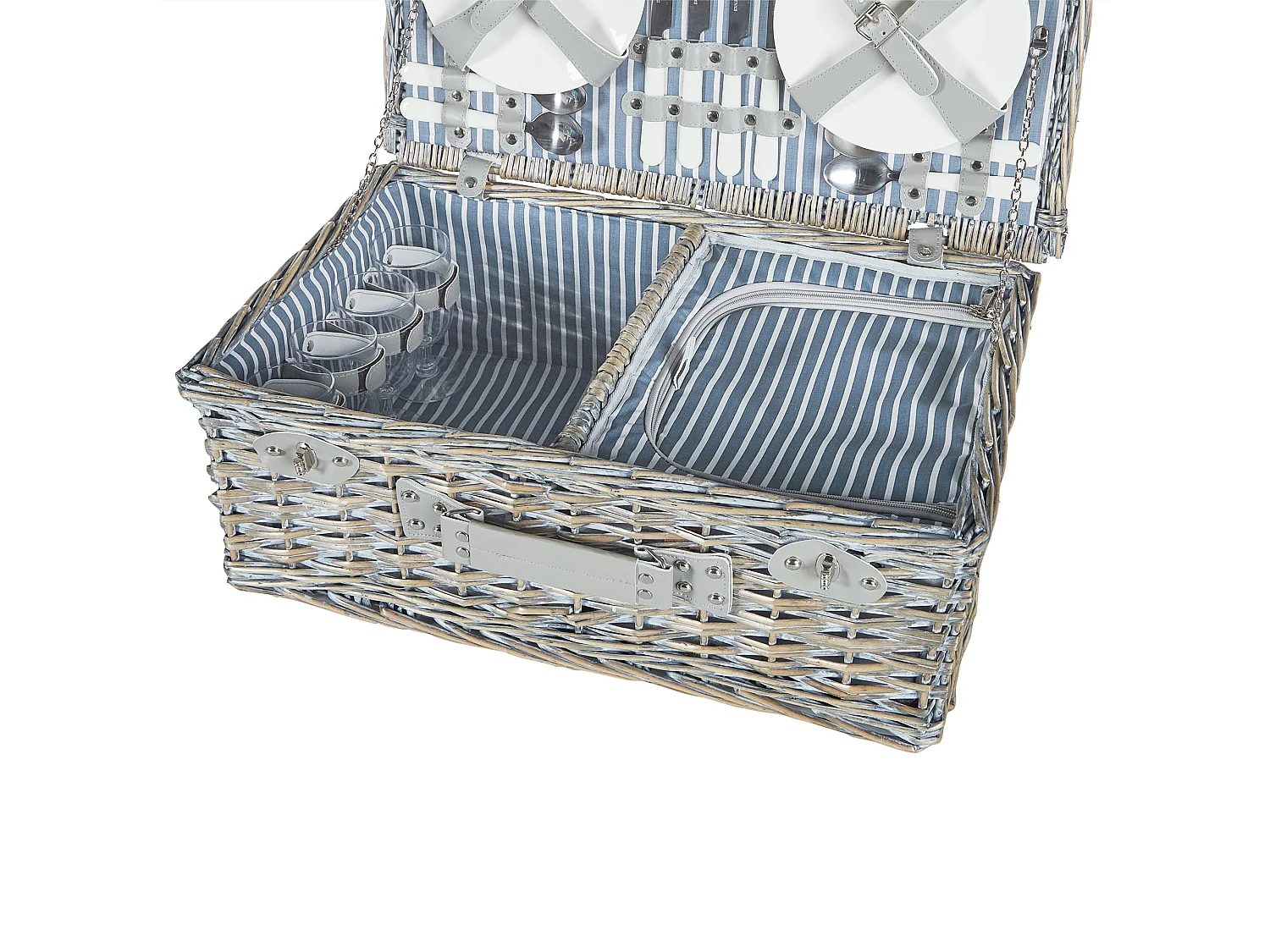 Panier de pique-nique FIGUE Osier Gris