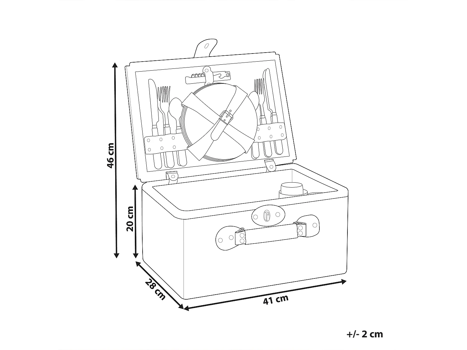 Panier de pique-nique CLEMENTINE Osier Naturel