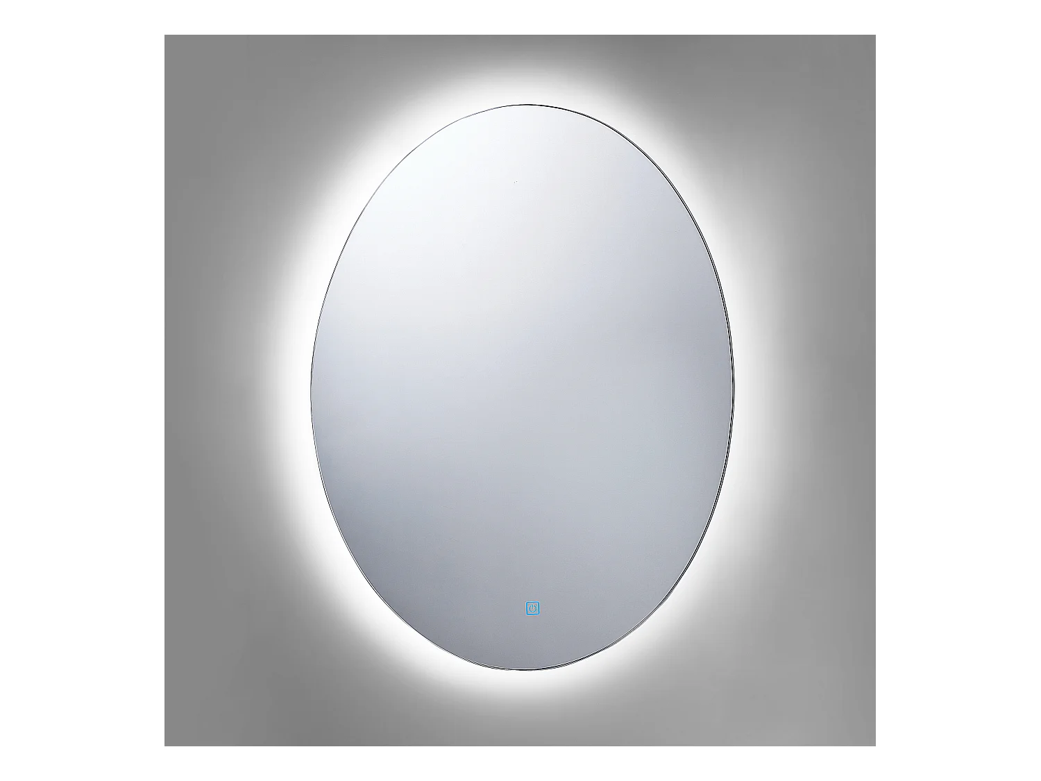 LED-Badezimmer-Spiegel MAZILLE 60 cm 80 cm Silber