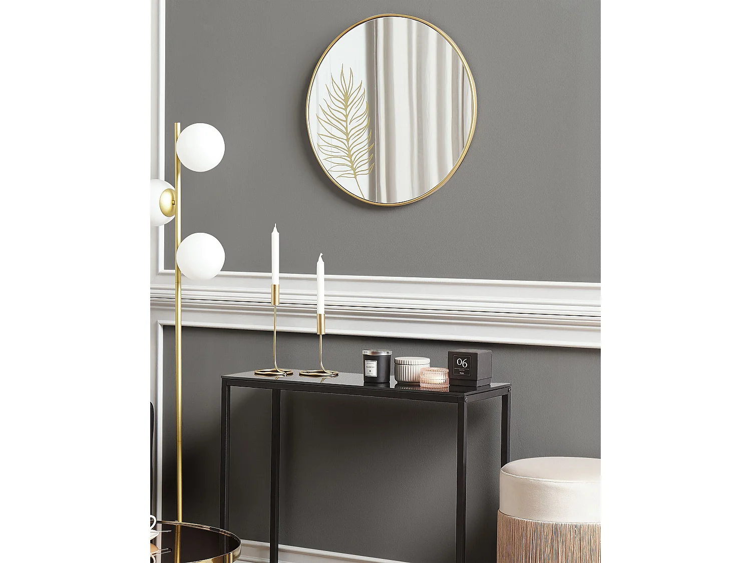 Miroir SAUVIE 57 cm 57 cm Doré