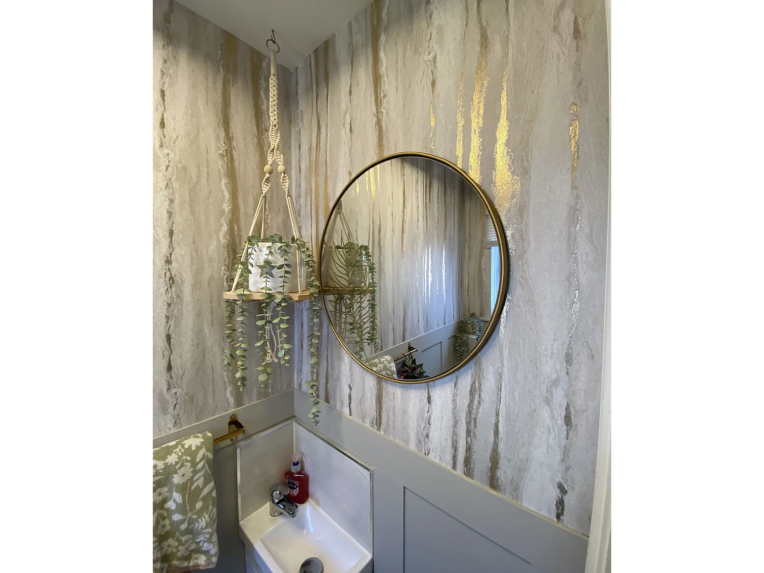 Miroir SAUVIE 57 cm 57 cm Doré
