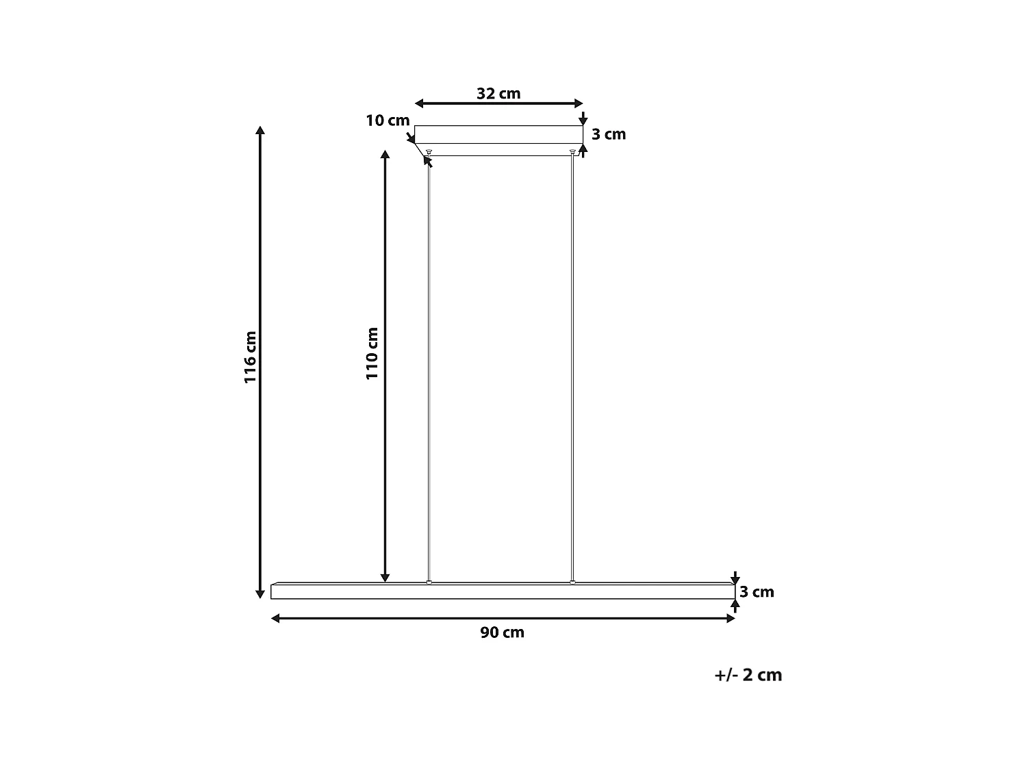 Lampe LED suspendue CANDELERO Avec télécommande Noir